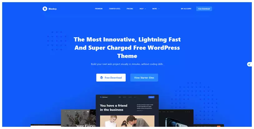 blocksy theme home page