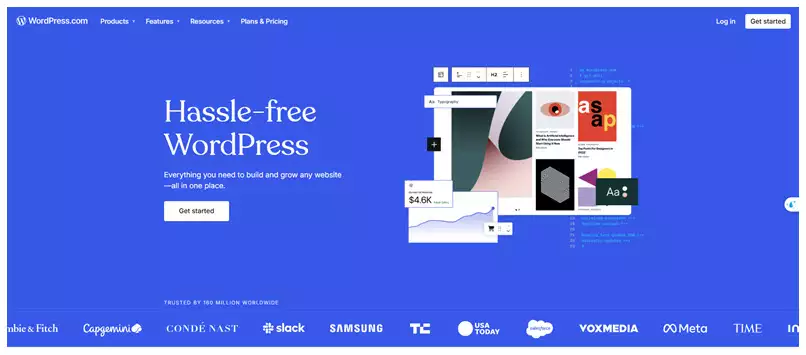 wordpress.com home page