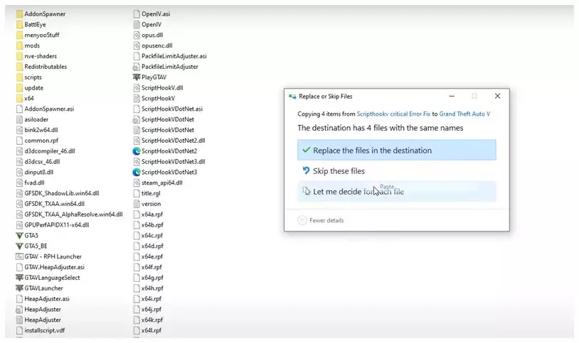 Replace file