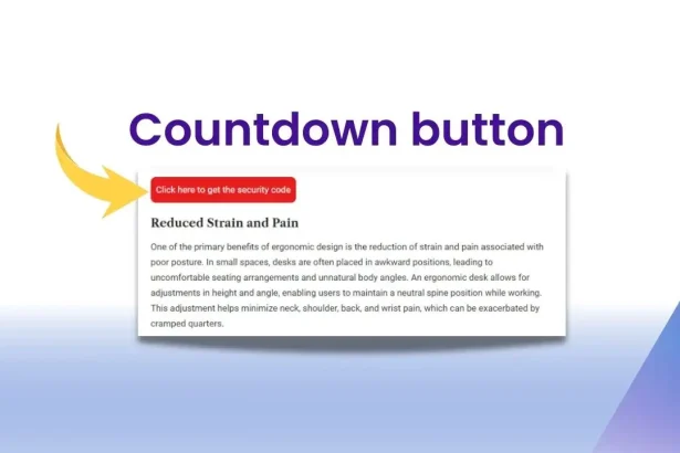 Share a countdown button to display a password in WordPress