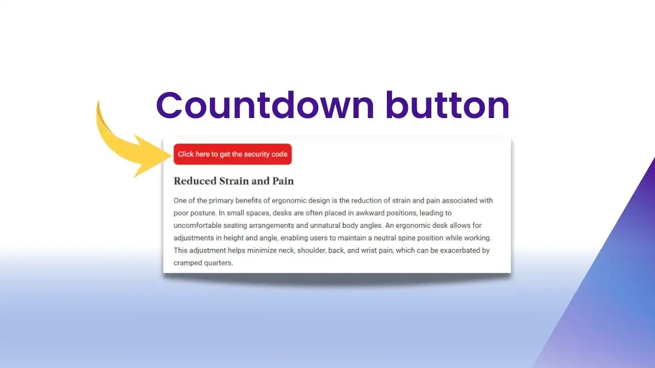 Share a countdown button to display a password in WordPress