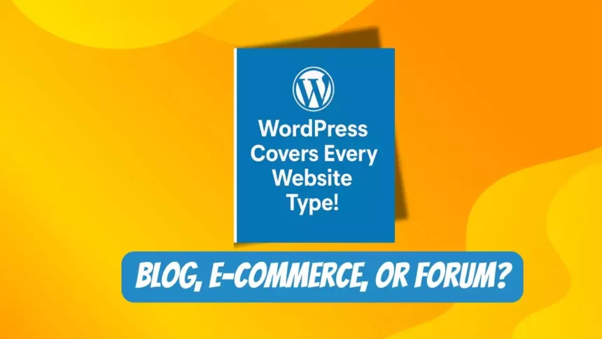 WordPress Covers Every Website Type