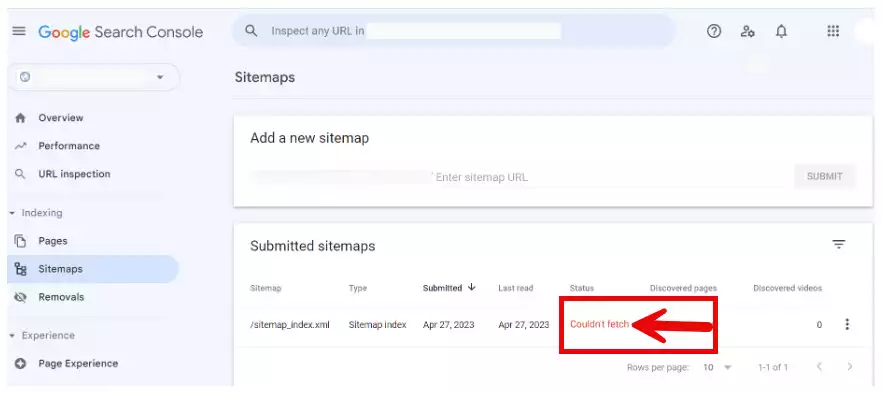 Couldn’t Fetch” Error in Google Search Console