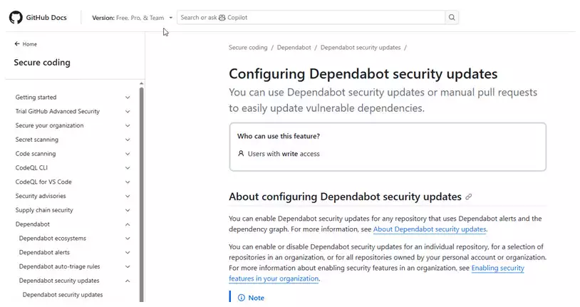 GitHub provides security patches