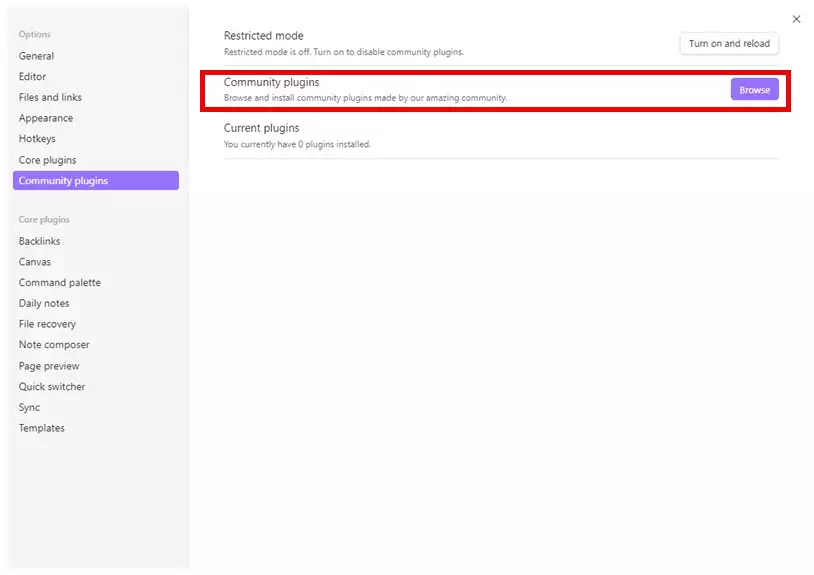 community plugins obsidian