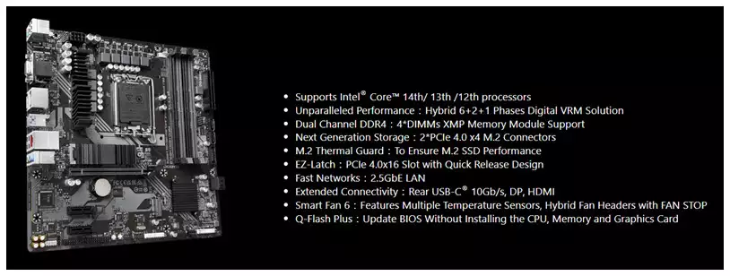 Gigabyte B760M DS3H DDR4