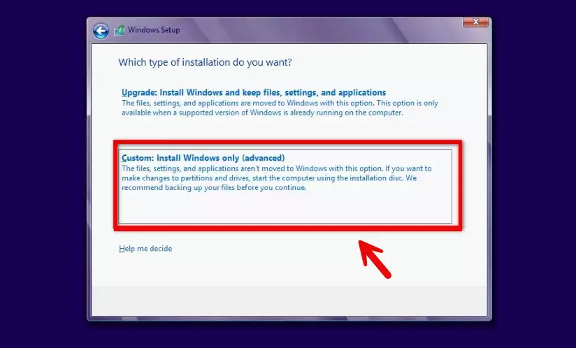 Install Windows only (advanced)