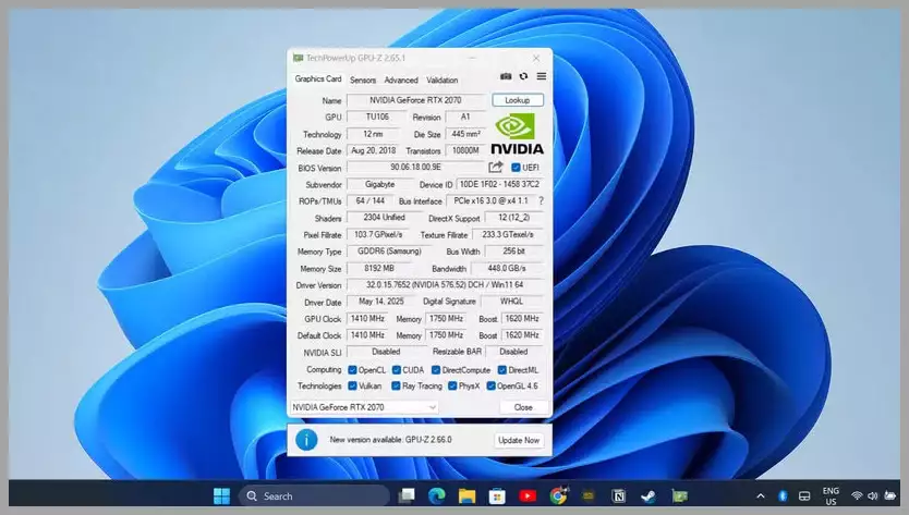 Test eGPU with GPU Z
