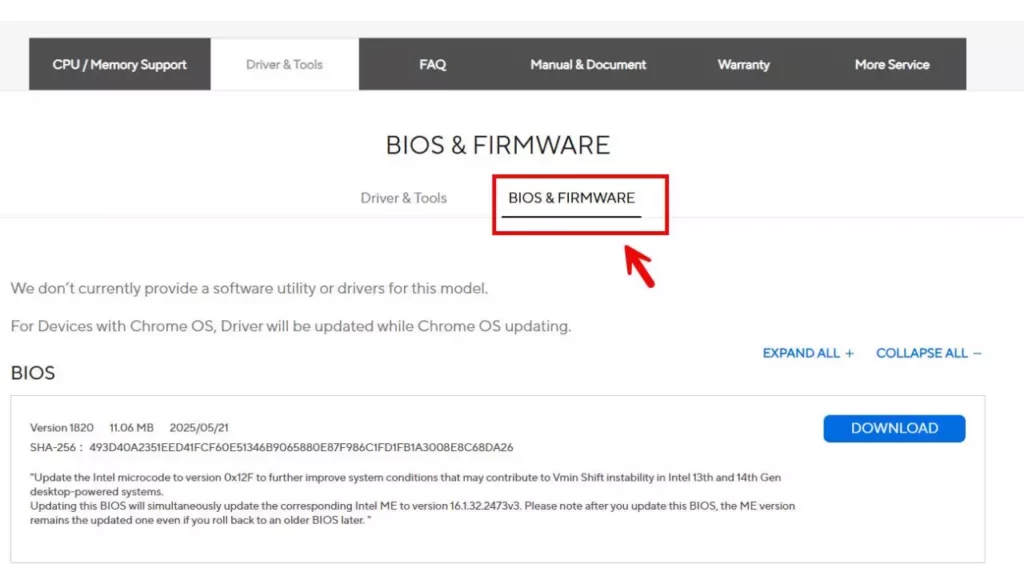 bios and firmware