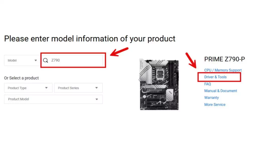 search model mainboard