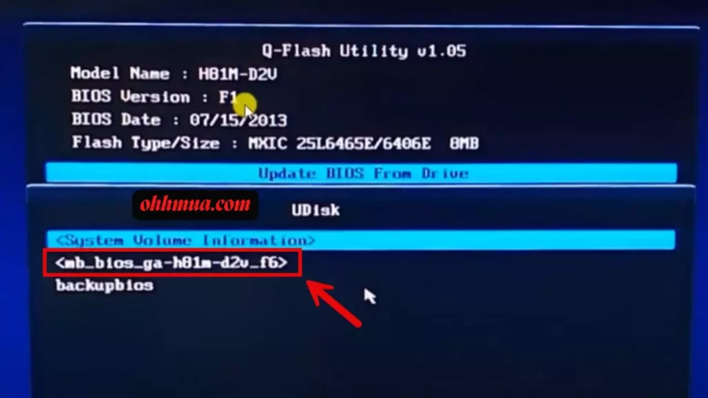 update bios from drive 2