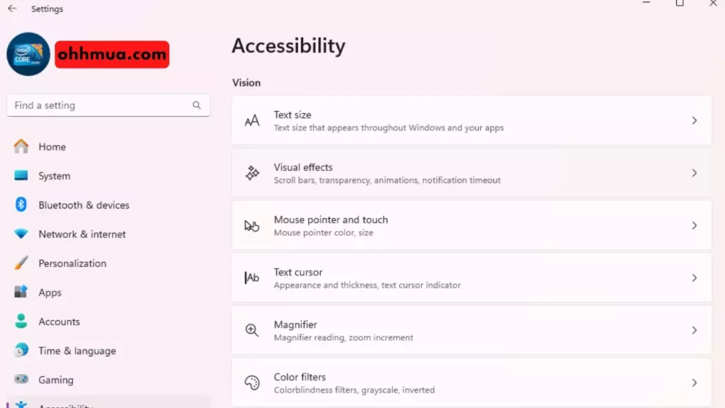 accessibility windows 11